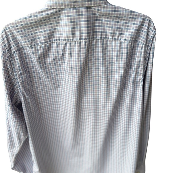 UNTUCKit Men's L Blue Plaid Long Sleeve Button-Up Shirt Casual - Picture 3 of 5